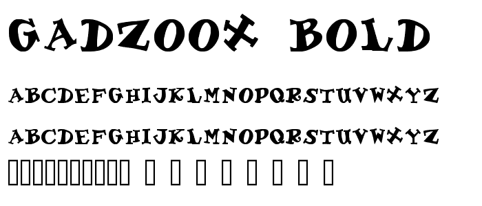 Gadzoox Bold font